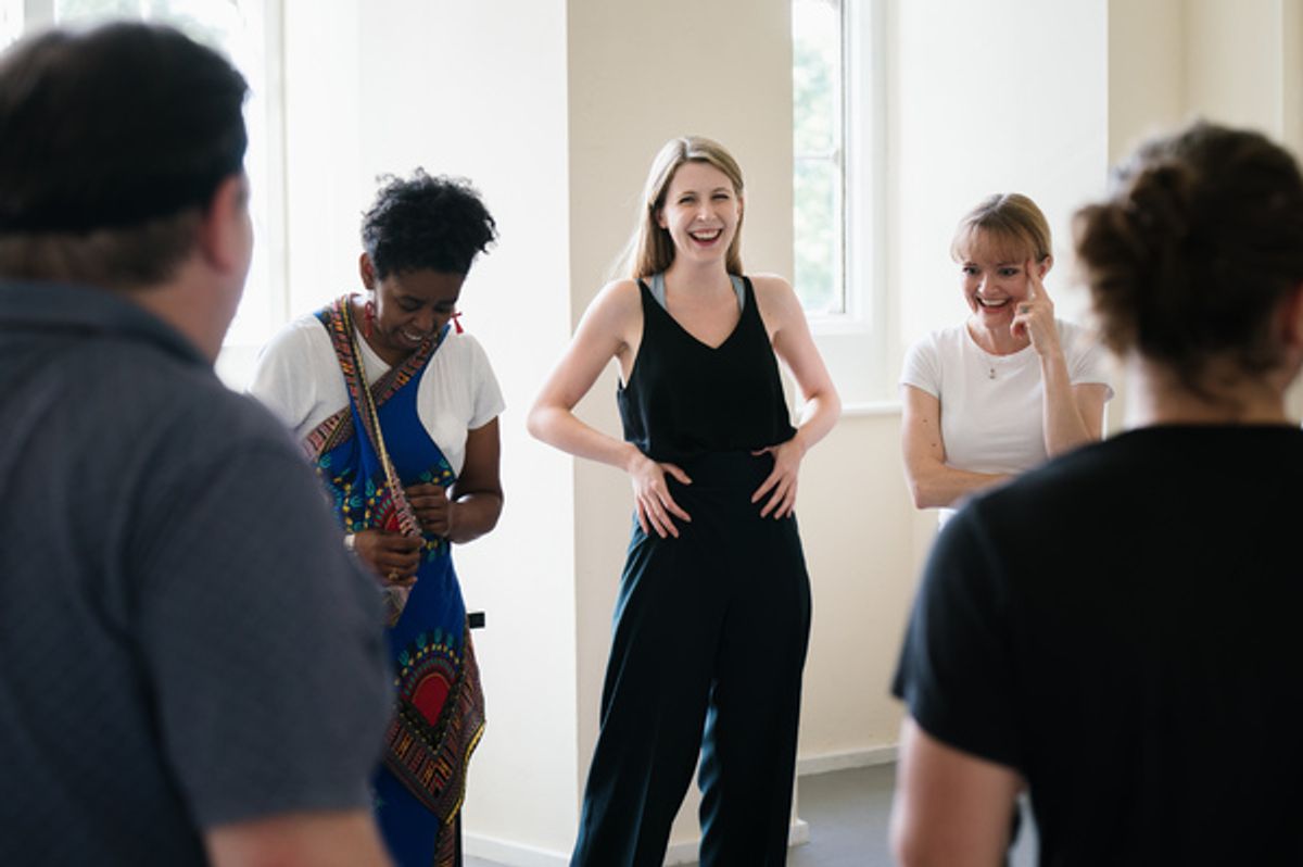 Amantha Edmead, Georgina Armfield and Rebecca Hunt at Photos: Go Inside Rehearsals for PENETRATION at The Cockpit
