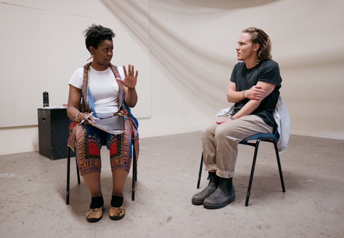 Calum Wragg-Smith and Louise Bangay at Photos: Go Inside Rehearsals for PENETRATION at The Cockpit
