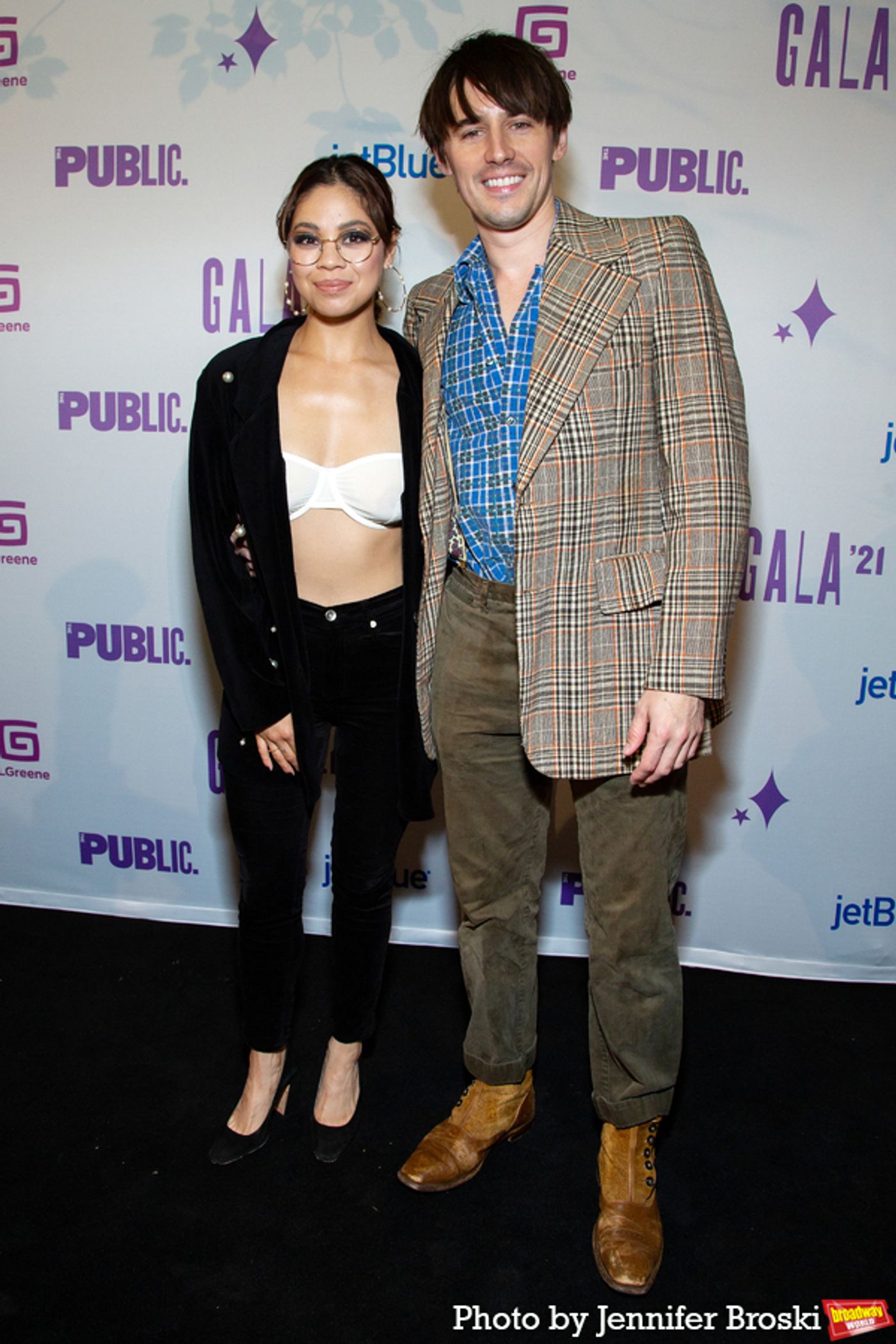 Photos: Ari'el Stachel, Reeve Carney, Eva Noblezada and More Attend the Public Theater 2021 Gala  Image