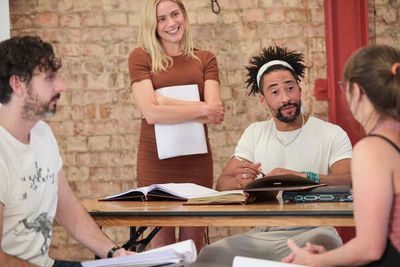 Blake Harrison, Kirsty Oswald and Laurence Ubong Williams Photo