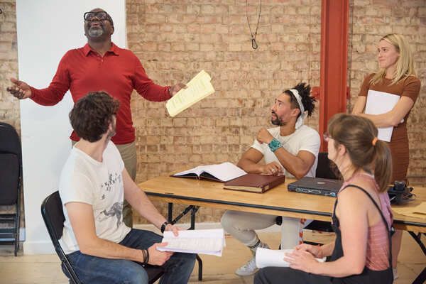 David Webber, Blake Harrison, Laurence Ubong Williams, Joanna Horton and Kirsty Oswal Photo