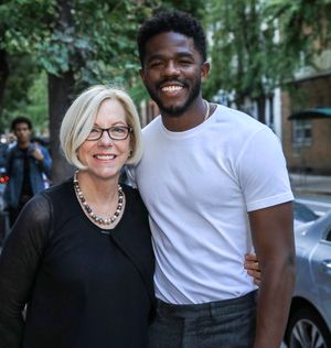 Neighborhood Playhouse Executive Director Pamela Koller Kareman and Alumus Ian Duff Photo
