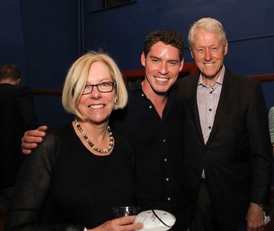 Neighborhood Playhouse Executive Director Pamela Koller Kareman, Alumus Tyler Clinton Photo