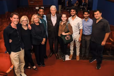 Cast and Playhouse members with President Bill Clinton Photo