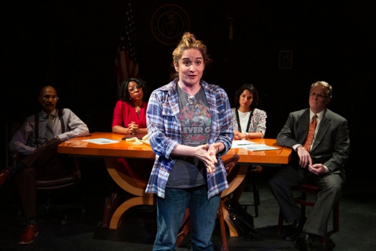 Alix Sobler and the company at Photos: First Look at the World Premiere of Fault Line Theatre's HINDSIGHT