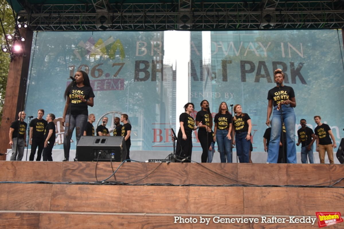 Jeannette Bayardelle, Mimber Spawl, Luba Mason and The Cast of Girl From North Country that includes- Todd Almond, Matthew Harris, Robert Joy, Marc Kudisch, Matt McGrath, Tom Nells, John Schiappa,, Austin Scott, Kimber Sprawl, Rachel Stern, Chelsea Williams, Mare Winningham, Jennifer Blood, Alex Grayson, Ben Mayne, House Semon, Edward Staudenmayer, Anastasia Talley, Chiara Trentalange, Bob Walton and Chelsea Williams at 