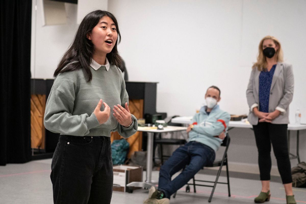 Jocelyn Shek and the company of the national tour of WHAT THE CONSTITUTION MEANS TO ME at 