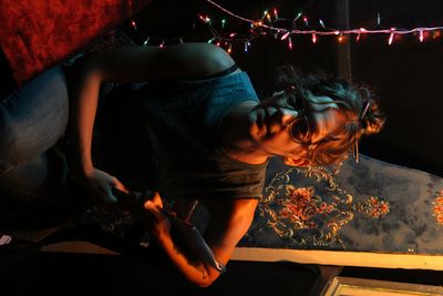 Morgan Zipf-Meister as Juliana in HIT YOUR MARK, DIE BEAUTIFUL at The New Ohio Theatr Photo