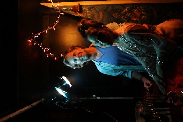 Nick Thomas as Rich and Giselle Elise as Annie in HIT YOUR MARK, DIE BEAUTIFUL at The Photo