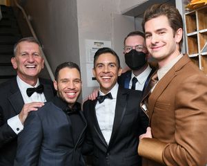 Tom Kirdahy, Robin de Jesus, Matthew López, Hunter Arnold, and Andrew Garfield @ BroadwayWorld Tom Kirdahy, Robin de Jesus, Matthew López, Hunter Arnold, and Andrew Garfield Photo