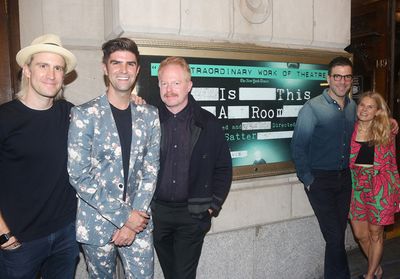 Gavin Creel, Producer Justin Mikita, Jesse Tyler Ferguson, Zachary Quinto and Celia K Photo