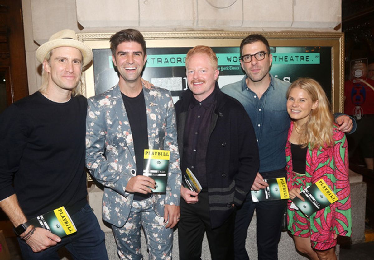 Gavin Creel, Producer Justin Mikita, Jesse Tyler Ferguson, Zachary Quinto and Celia Keenan-Bolger  at 