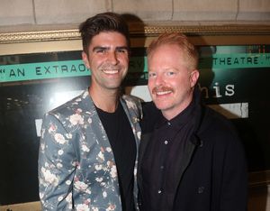 Producer Justin Mikita and husband Jesse Tyler Ferguson Photo