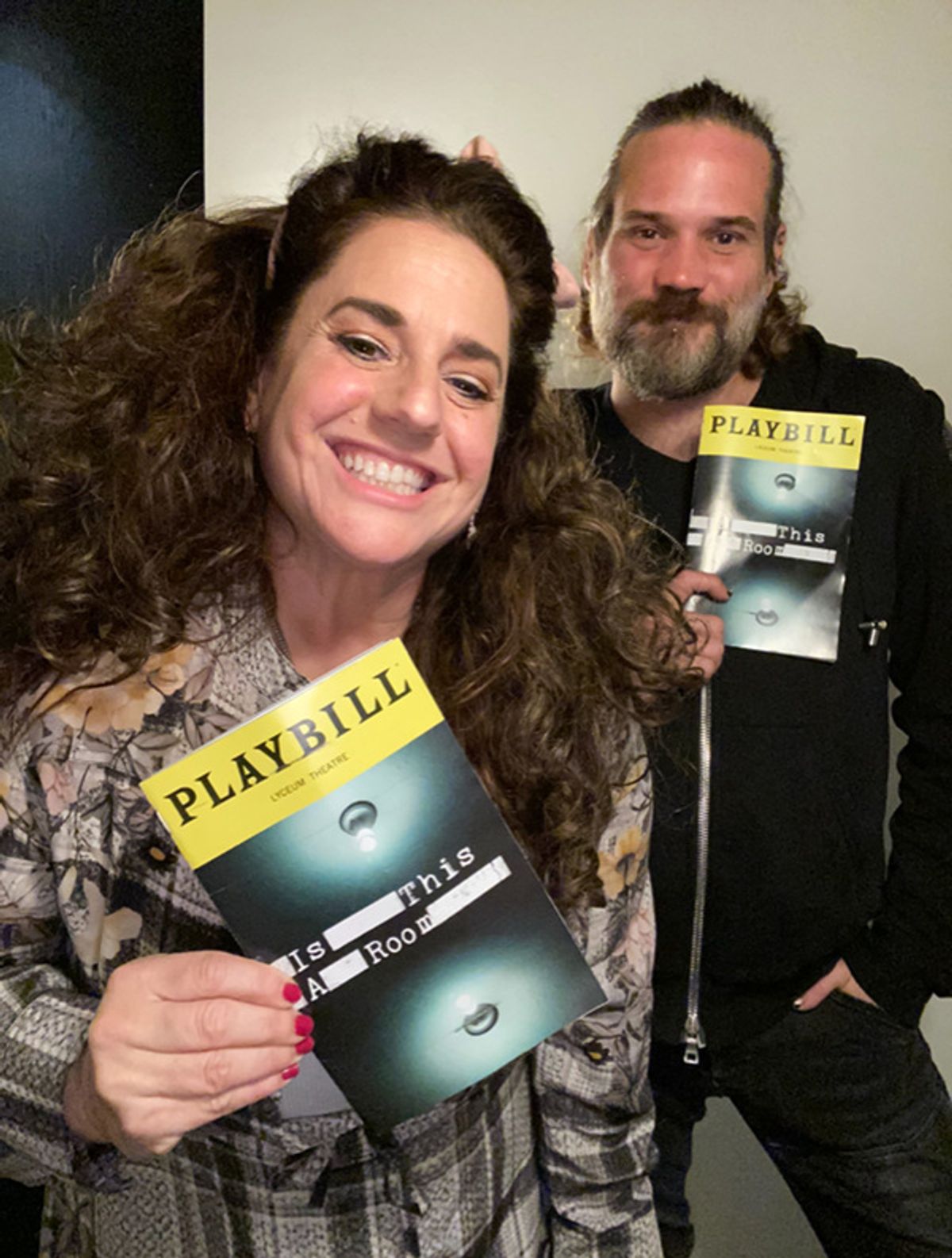 NEW YORK, NEW YORK - SEPTEMBER 25: Marissa Jaret Winokur and Diamond Dog Entertainment Producer Chadd McMillan pose at the new play 'Is This A Room' on Broadway at The Lyceum Theatre on September 25, 2021 in New York City. (Photo by Bruce Glikas/WireImage) at 