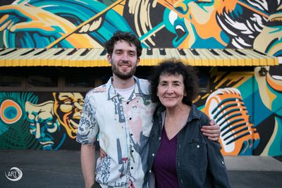 Artist Ian Schuler and Arroyo Repertory Theatre Artistic Director Jude Lucas Photo