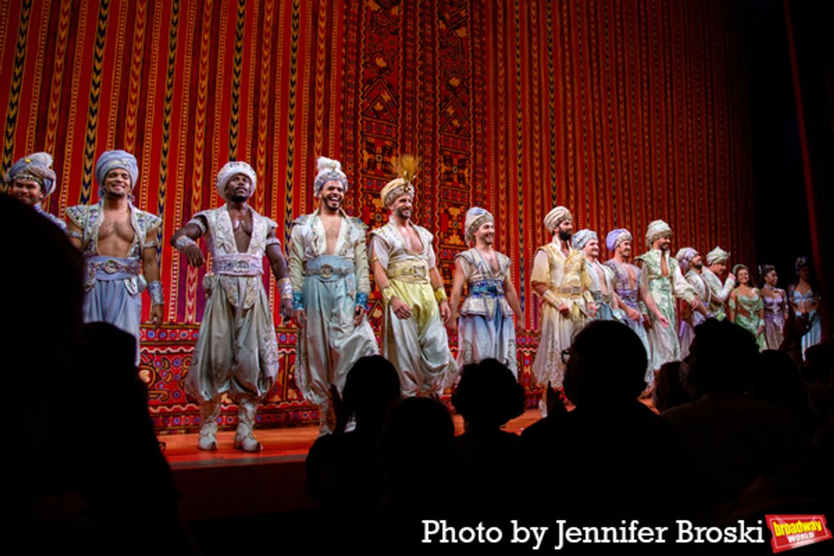 The cast of ALADDIN at Photos: ALADDIN Reopens on Broadway; The Cast Takes Their Bows!