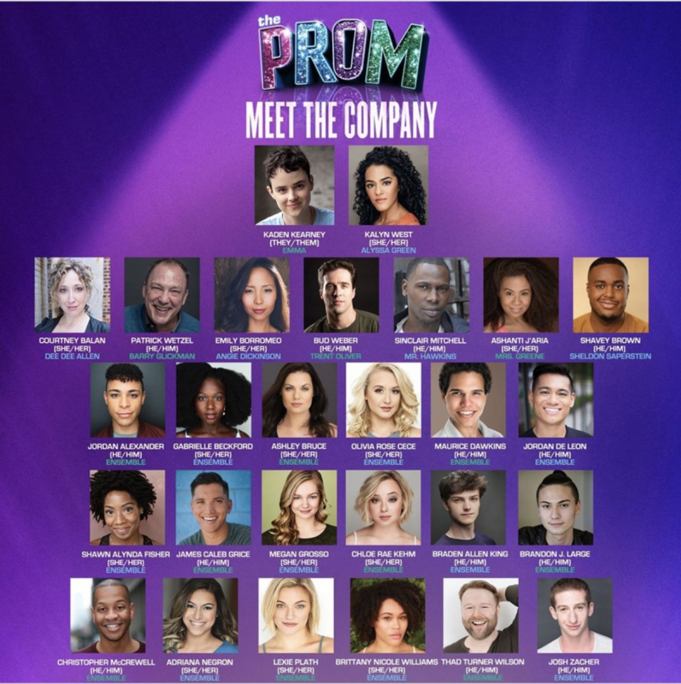 Exclusive: Kaden Kearney Will Star As Emma In THE PROM National Tour; Full Cast Announced  Image