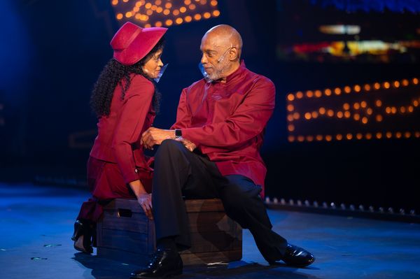 Lillie Eliza Thomas as Sarah Brown and Michael Morman as Arvide Abernathy Photo