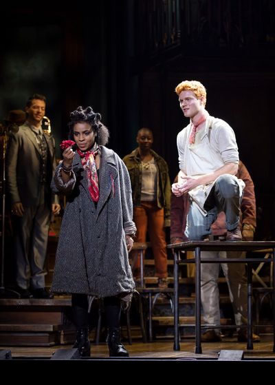Morgan Siobhan Green and Nicholas Barasch in the Hadestown North American Tour Photo
