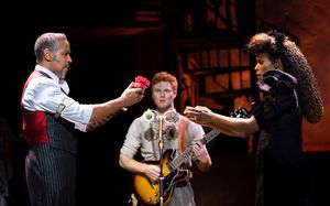Kevyn Morrow, Nicholas Barasch, and Kimberly Marable in the Hadestown North American Tour @ BroadwayWorld Kevyn Morrow, Nicholas Barasch, and Kimberly Marable in the Hadestown North American Photo