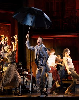 Levi Kreis and company in the Hadestown North American Tour Photo