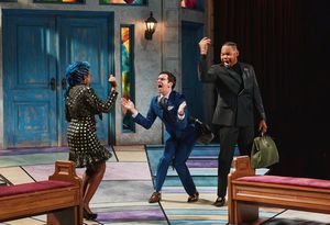 Ebony Marshall-Oliver, Michael Urie & Devere Rogers Photo