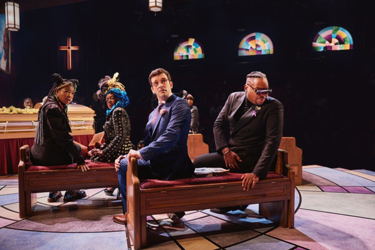 The cast at Photos: First Look at Norm Lewis, Cleo King, Michael Urie & More in CHICKEN & BISCUITS on Broadway