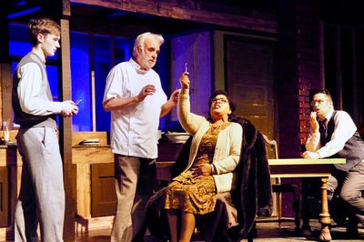 Quinn Donaldson (Peter Van Daan), Warren Schultz (Mr. Dussell),Jocelyn Khoury (Mrs. V Photo