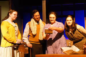 Rhylie Lynch (Margot Frank), Jared West (Otto Frank), Courtnie Harrington (Edith Fran Photo