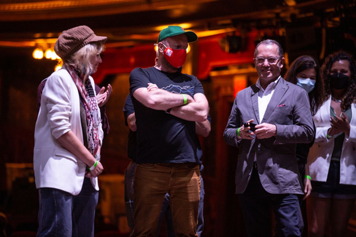 Sonia Friedman, John Tiffany and Colin Callender at 