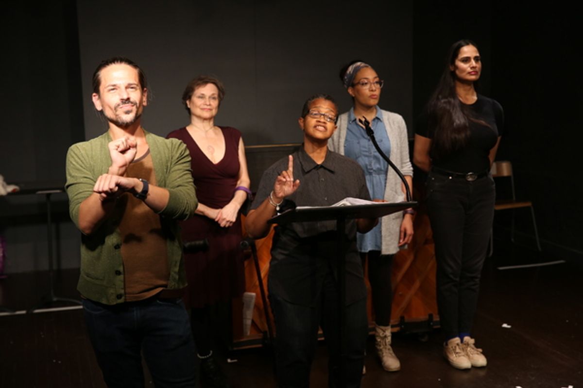 Stephen Drabicki, Anita Hollander,, Dionne McClain-Freeney, Ann Flanigan and Fareeda Pyracha Ahmed at 