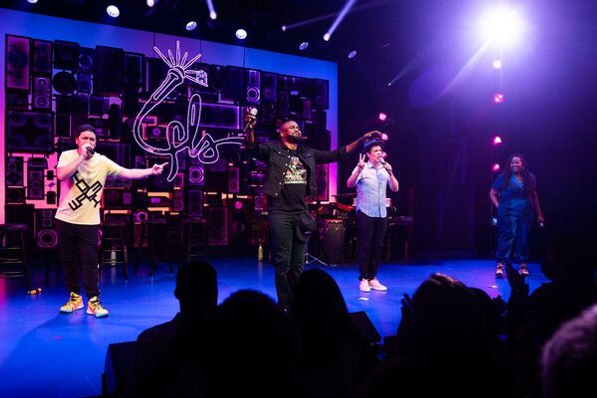 Chris Sullivan, Wayne Brady, Anthony Veneziale, Aneesa Folds at 