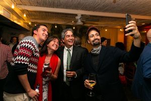 Photo 4: Board member Francisco Mart nez with his wife and son and Lin-Manuel Miranda. @ BroadwayWorld Photo 4: Board member Francisco Mart nez with his wife and son and Lin-Manuel Miranda Photo