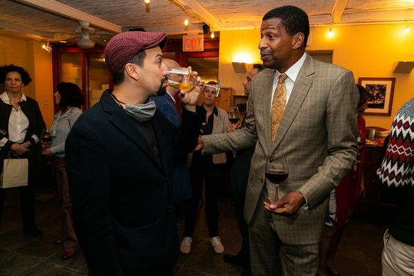 Lin-Manuel Miranda & Julio Peterson, Vice President of Real Estate The Shubert Organi Photo