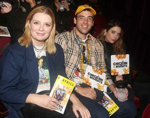 NEW YORK, NEW YORK - OCTOBER 10: (L-R) Mischa Barton, J. Logan Horne and Ashley Benson pose at the opening night of the new play "Chicken & Biscuits" on Broadway at The Circle in the Square Theatre on October 10, 2021 in New York City. (Photo by Bruce Glikas/WireImage) @ BroadwayWorld NEW YORK, NEW YORK - OCTOBER 10: (L-R) Mischa Barton, J. Logan Horne and Ashley Bens Photo