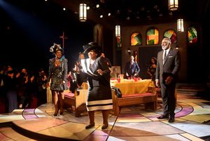 NEW YORK, NEW YORK - OCTOBER 10: Alana Raquel Bowers, Cleo King, Norm Lewis and cast during the opening night curtain call for the new play "Chicken & Biscuits" on Broadway at The Circle in the Square Theatre on October 10, 2021 in New York City. (Photo by Bruce Glikas/WireImage) @ BroadwayWorld NEW YORK, NEW YORK - OCTOBER 10: Alana Raquel Bowers, Cleo King, Norm Lewis and cast Photo