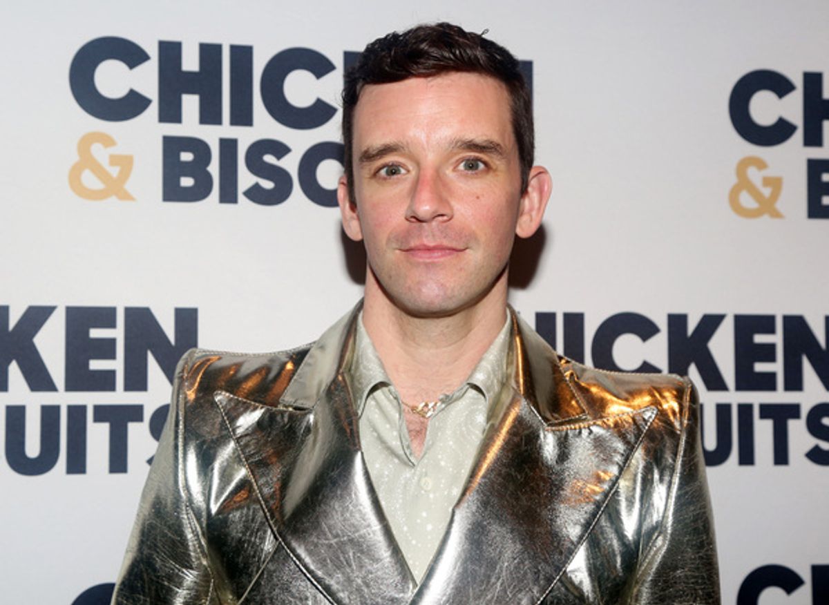 NEW YORK, NEW YORK - OCTOBER 10: Michael Urie poses at the opening night party for the new play 'Chicken & Biscuits' on Broadway at Elsie Rooftop on October 10, 2021 in New York City. (Photo by Bruce Glikas/WireImage) at 