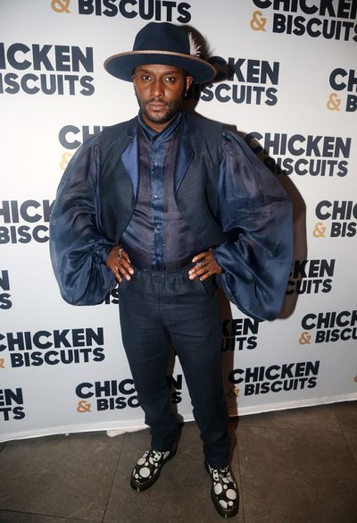 NEW YORK, NEW YORK - OCTOBER 10:  Playwright Douglas Lyons poses at the opening night Photo