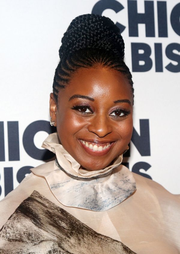 NEW YORK, NEW YORK - OCTOBER 10: Ebony Marshall-Oliver poses at the opening night par Photo