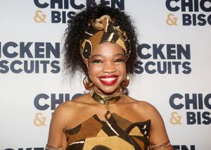 NEW YORK, NEW YORK - OCTOBER 10: Aigner Mizzelle poses at the opening night party for the new play "Chicken & Biscuits" on Broadway at Elsie Rooftop on October 10, 2021 in New York City. (Photo by Bruce Glikas/WireImage) @ BroadwayWorld NEW YORK, NEW YORK - OCTOBER 10: Aigner Mizzelle poses at the opening night party fo Photo