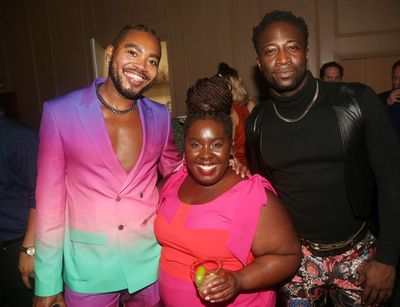 NEW YORK, NEW YORK - OCTOBER 10: (L-R) Cody Renard Richard,Denise Manning and Nick Bu Photo