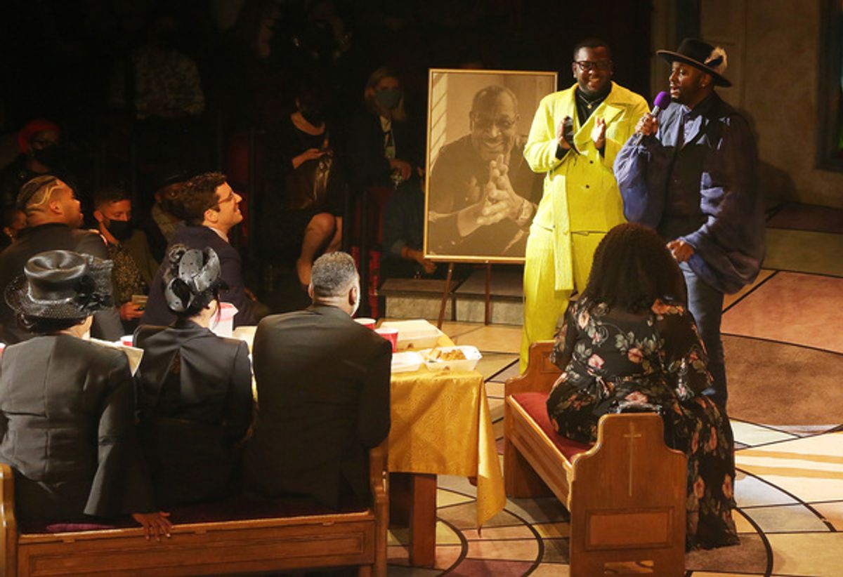 NEW YORK, NEW YORK - OCTOBER 10: Director Zhailon Levingston and Playwright Douglas Lyons  at 