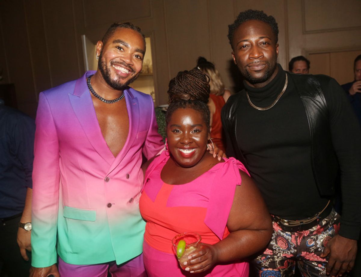 NEW YORK, NEW YORK - OCTOBER 10: (L-R) Cody Renard Richard,Denise Manning and Nick Burroughs  at 