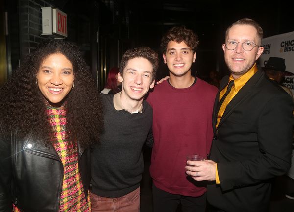 NEW YORK, NEW YORK - OCTOBER 10: (L-R) Shereen Pimentel, Andrew Barth Feldman, Antoni Photo