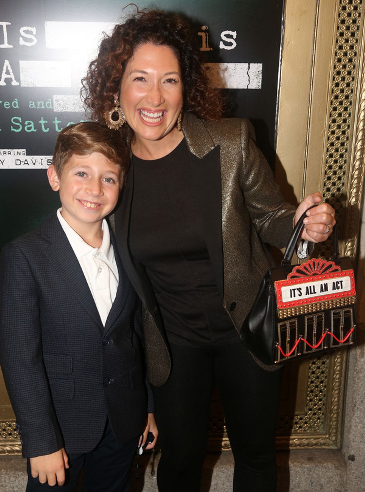 NEW YORK, NEW YORK - OCTOBER 11: Asher Tworetzky and mom Randi Zuckerberg  at 