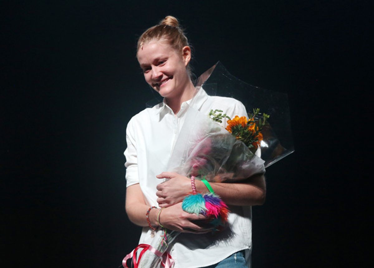 NEW YORK, NEW YORK - OCTOBER 11: Emily Davis  at 