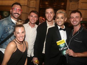 NEW YORK, NEW YORK - OCTOBER 11: (L-R) Dominic Antonio Crossey, Lauren Strigari, Coleman Annison, Ben Gettinger, Frankie Grande and Doug Middlebrook @ BroadwayWorld NEW YORK, NEW YORK - OCTOBER 11: (L-R) Dominic Antonio Crossey, Lauren Strigari, Col Photo