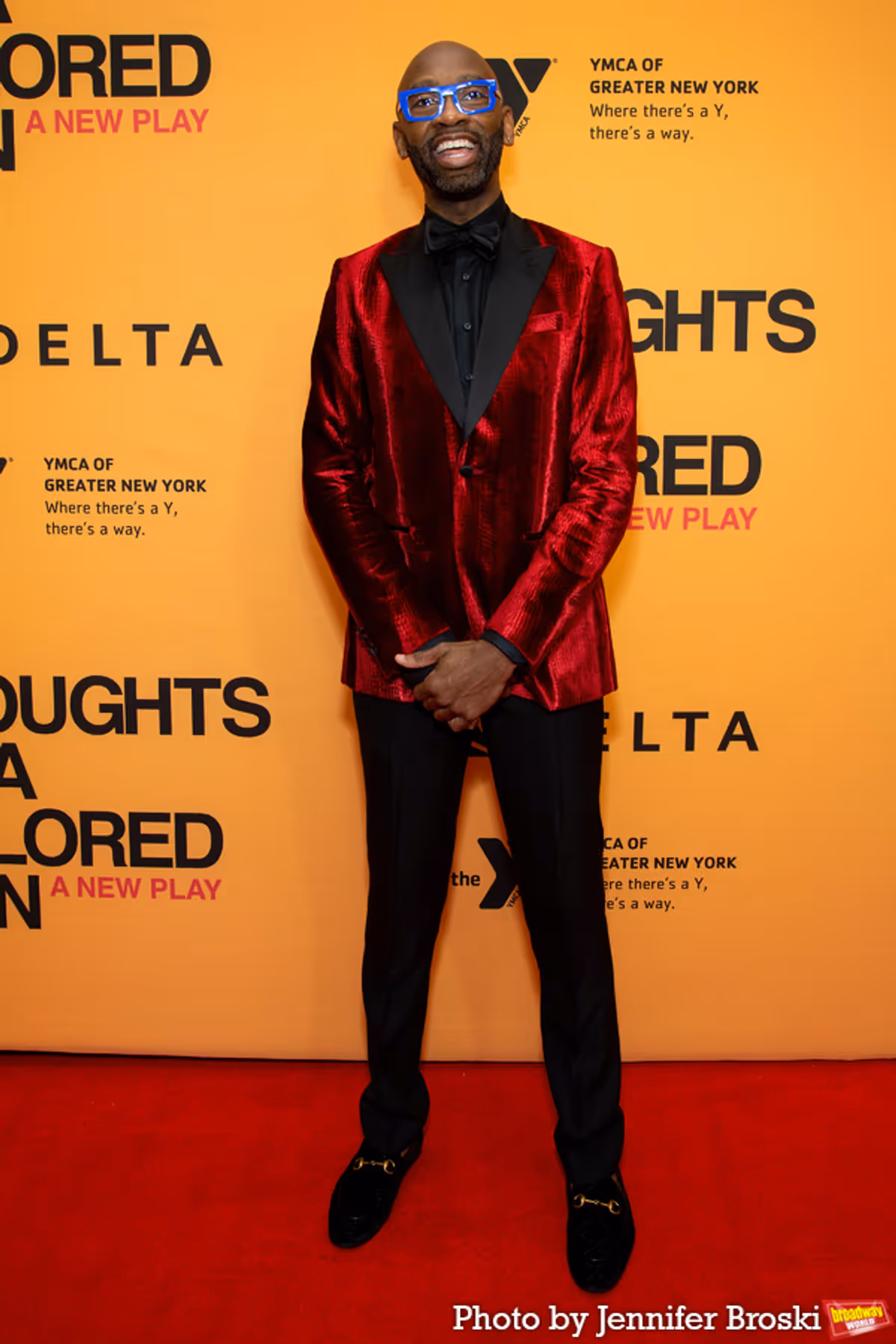 Steve H. Broadnax III at Photos: Broadway Walks the Red Carpet on Opening Night of THOUGHTS OF A COLORED MAN