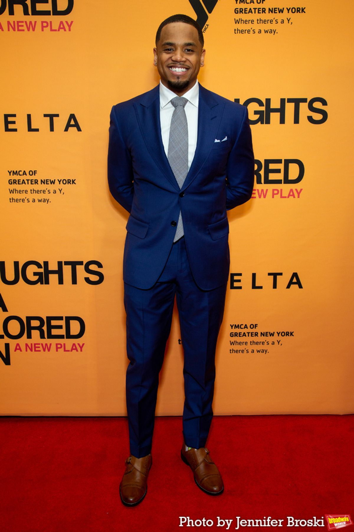 Tristan Mack Wilds at Photos: Broadway Walks the Red Carpet on Opening Night of THOUGHTS OF A COLORED MAN