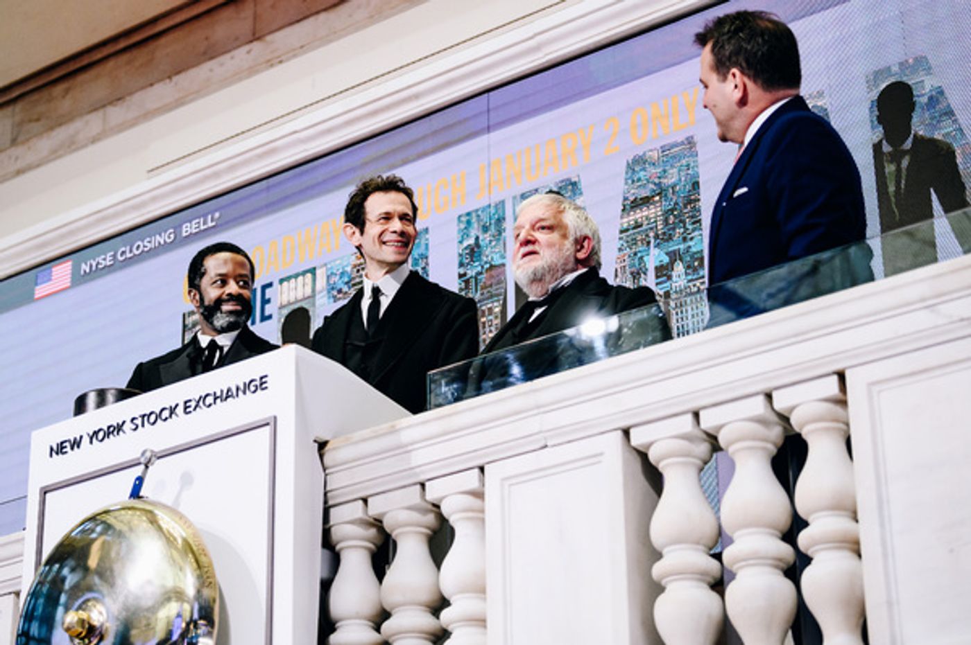 Photos: THE LEHMAN TRILOGY Cast Members Ring the Closing Bell at the New York Stock Exchange Photos: THE LEHMAN TRILOGY Cast Members Ring the Closing Bell at the New York Stock Exchange Image